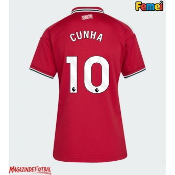 Manchester United Matheus Cunha #10 Tricou Fotbal Replică 2026-27 Femei Acasa